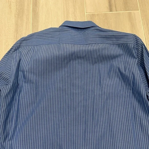Ben Sherman Large 16.5 34-35 Blue Striped Button Down Shirt - Picture 9 of 10